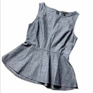 Banana Republic Chambray Peplum Top